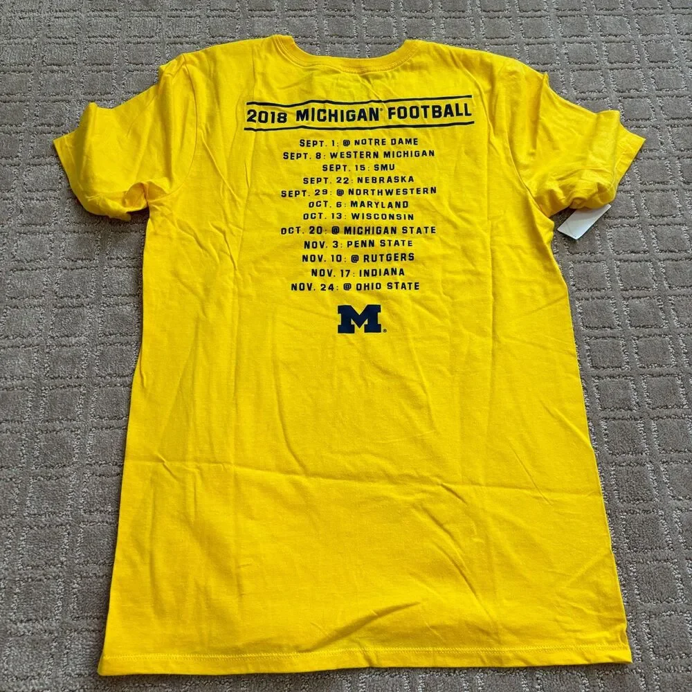 Michigan Wolverines Football 2018 Season T Shirt Mens Small Jordan Nike U of M